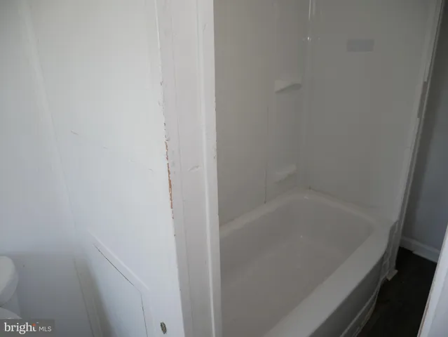 a close up of a bathtub