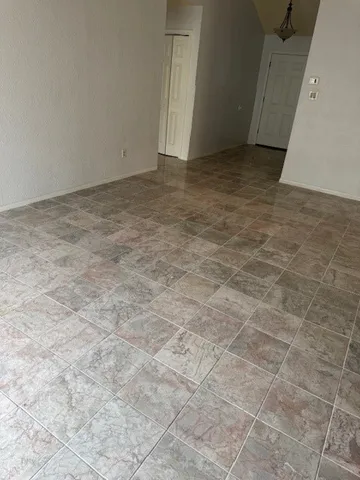 a room with a fireplace