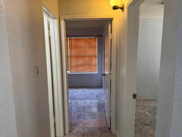 a close up view of racks on the wall