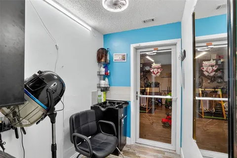 a room with furniture and closet