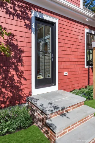 a front view of a house