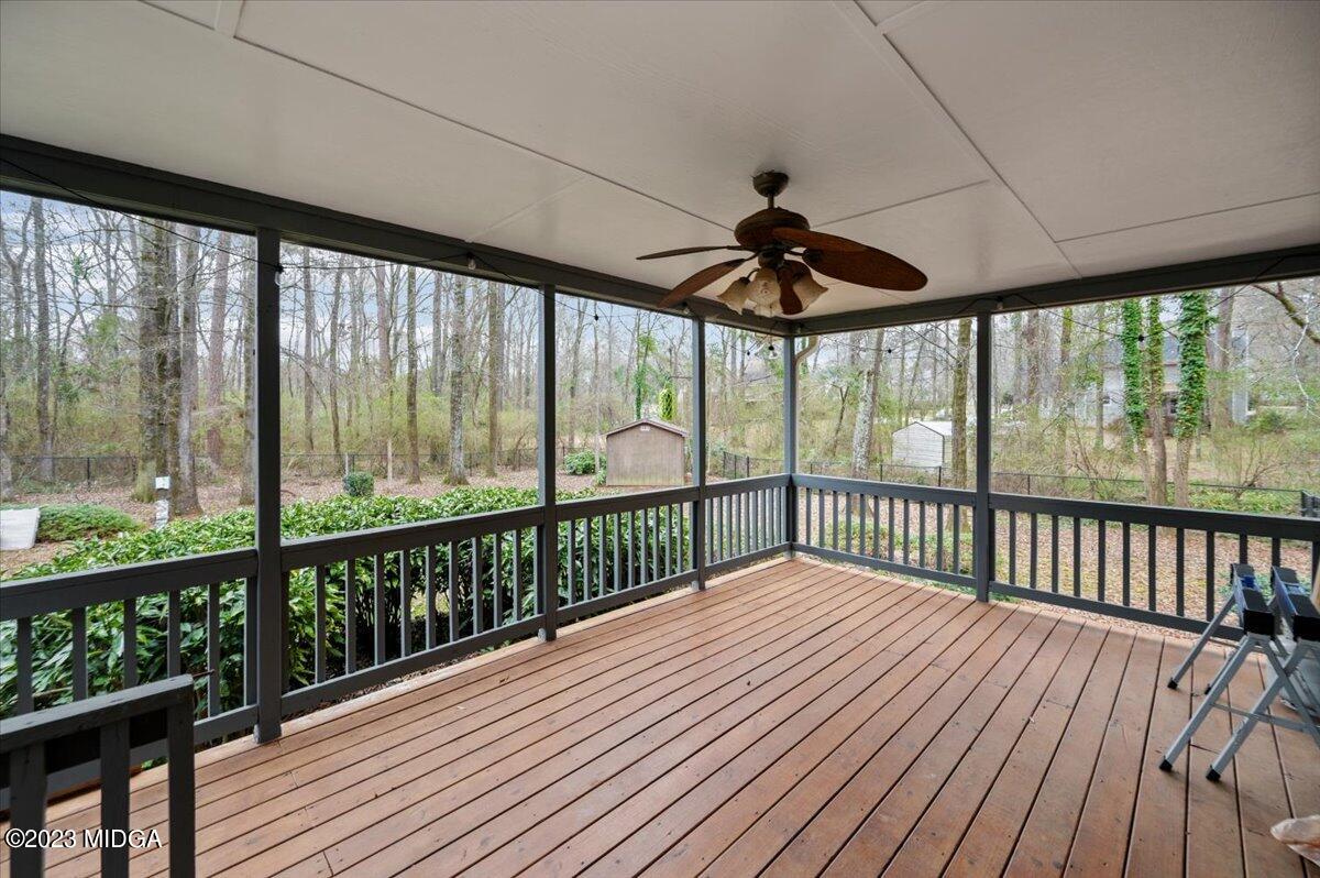 347 Castlegate Road Macon, GA 31210 - Photo 29 of 34 a view of a porch with wooden floor and outdoor space