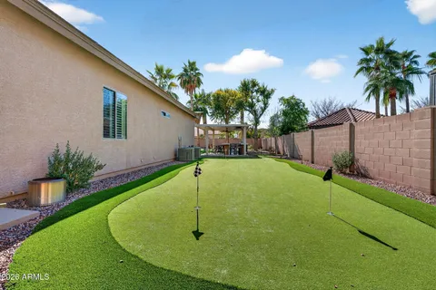 a house view with a garden space