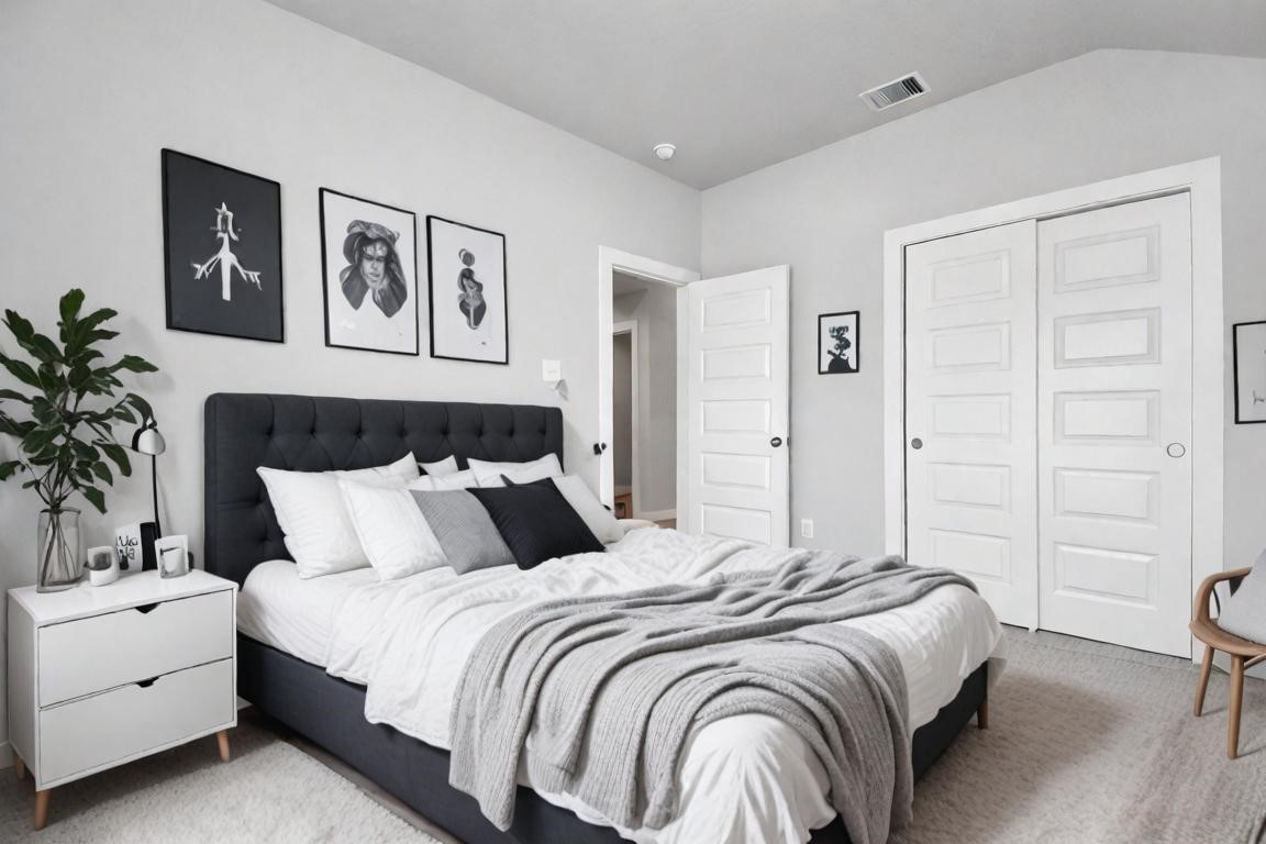 14623 Diamond Dove Lane Houston, TX 77049 - Photo 9 of 27 Spacious secondary bedroom with large closet. Sample photo of completed home with similar floor plan. As-built interior colors and selections may vary.