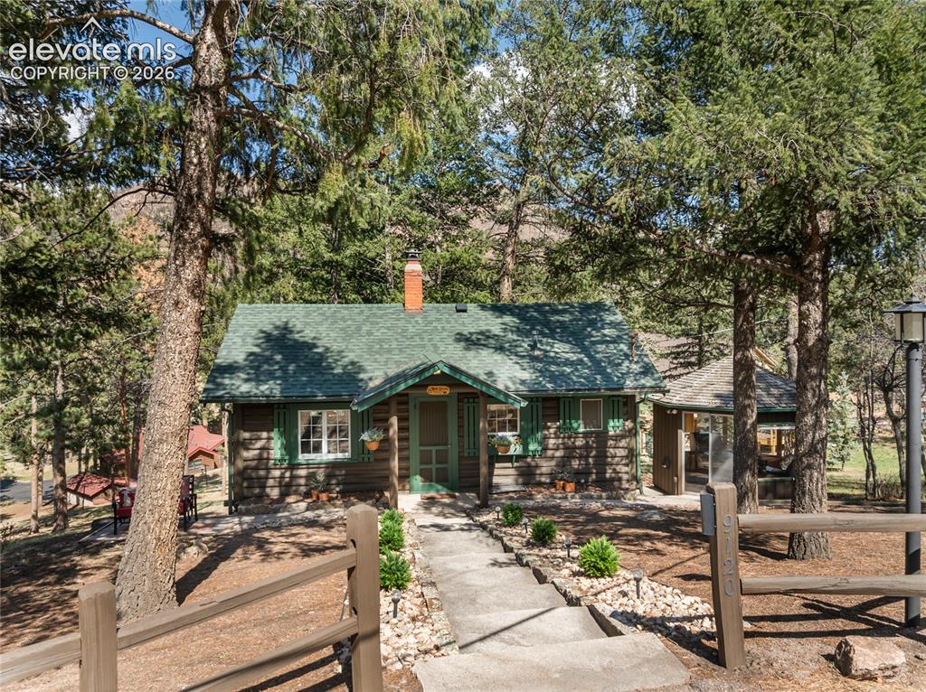 9120 Ute Road Cascade, CO 80809 - Photo 1 of 38 When you think of storybook cabin in the mountains...this is it!