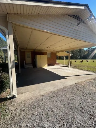 a view of a building with door