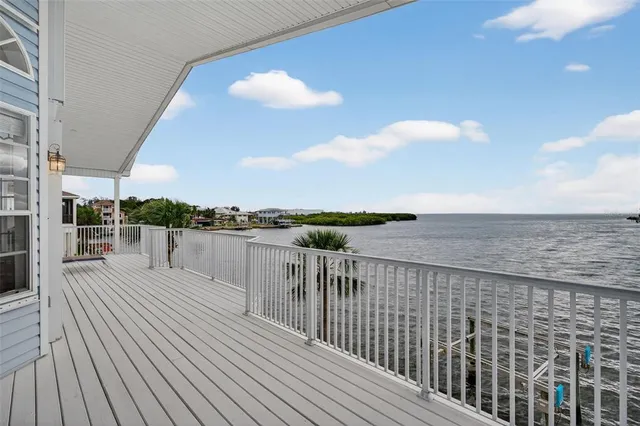 an aerial view of a house with a garden space