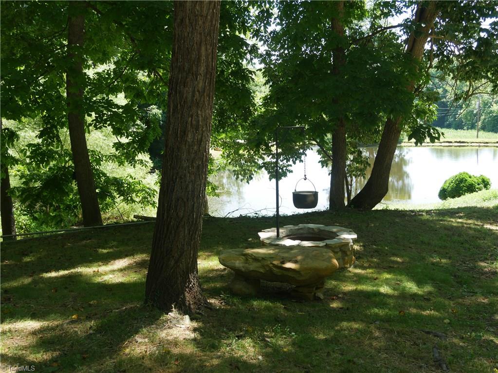 1676 Ray Loop Road Westfield, NC 27053 - Photo 4 of 25 view to pond from house with fire pit
