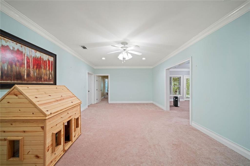 106 Shalea Lane Ball Ground, GA 30107 - Photo 38 of 52 an empty room with windows and ceiling fan