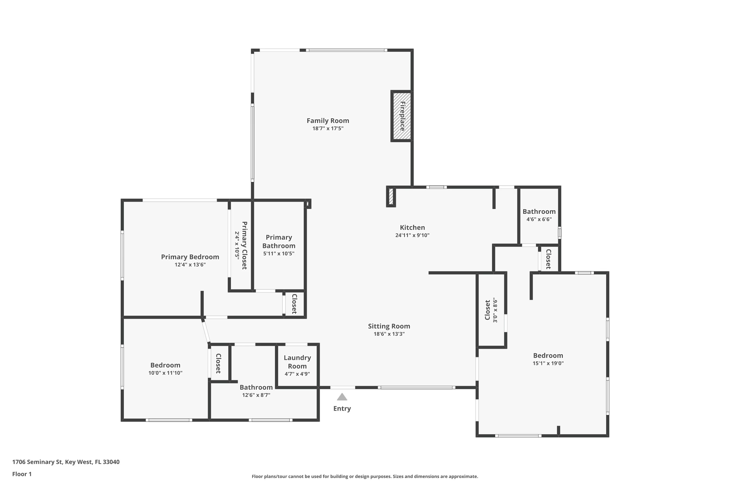 1706 Seminary Street Key West, FL 33040 - Photo 39 of 39 Floor Plan