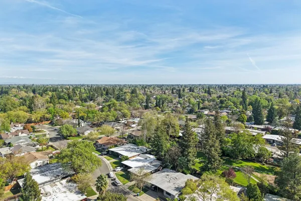 an aerial view of multiple house