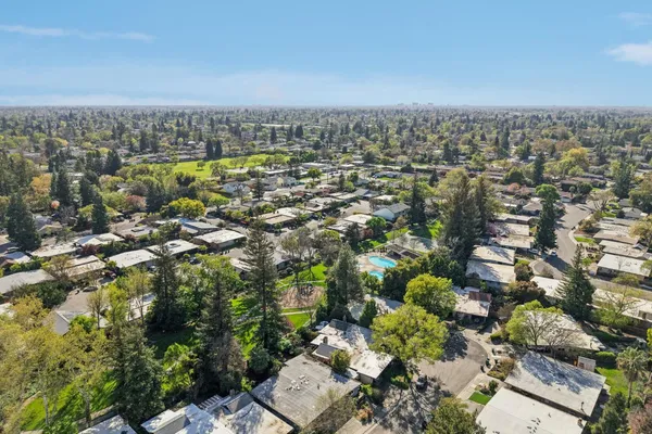 a view of a garden with flowers