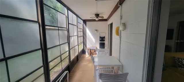 a view of hallway with stairs