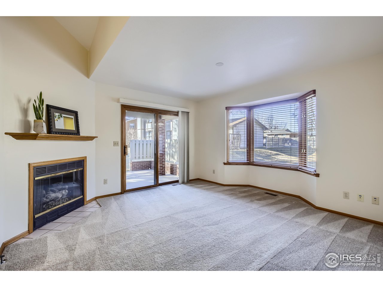 Cozy family room with gas fireplace