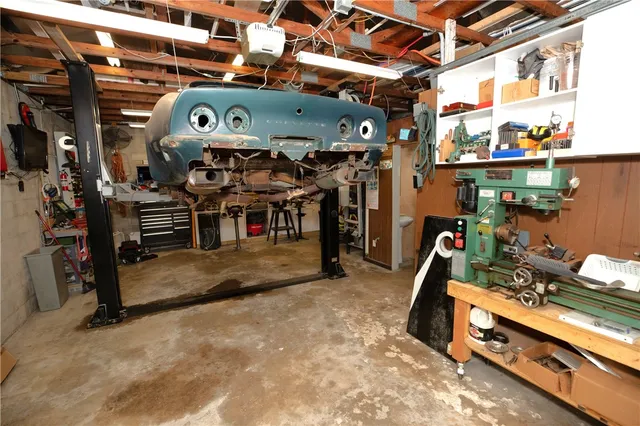 a view of a storage room