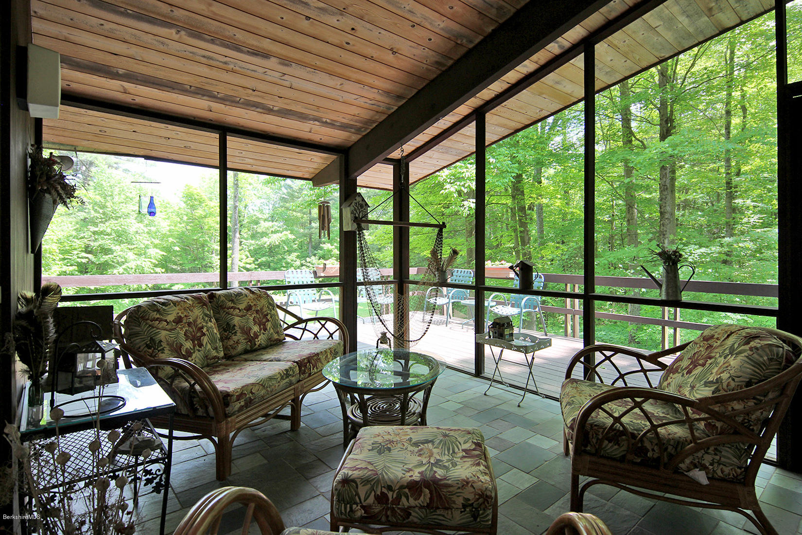 63 Monterey Road Tyringham, MA 01264 - Photo 8 of 34 a living room with furniture and floor to ceiling windows