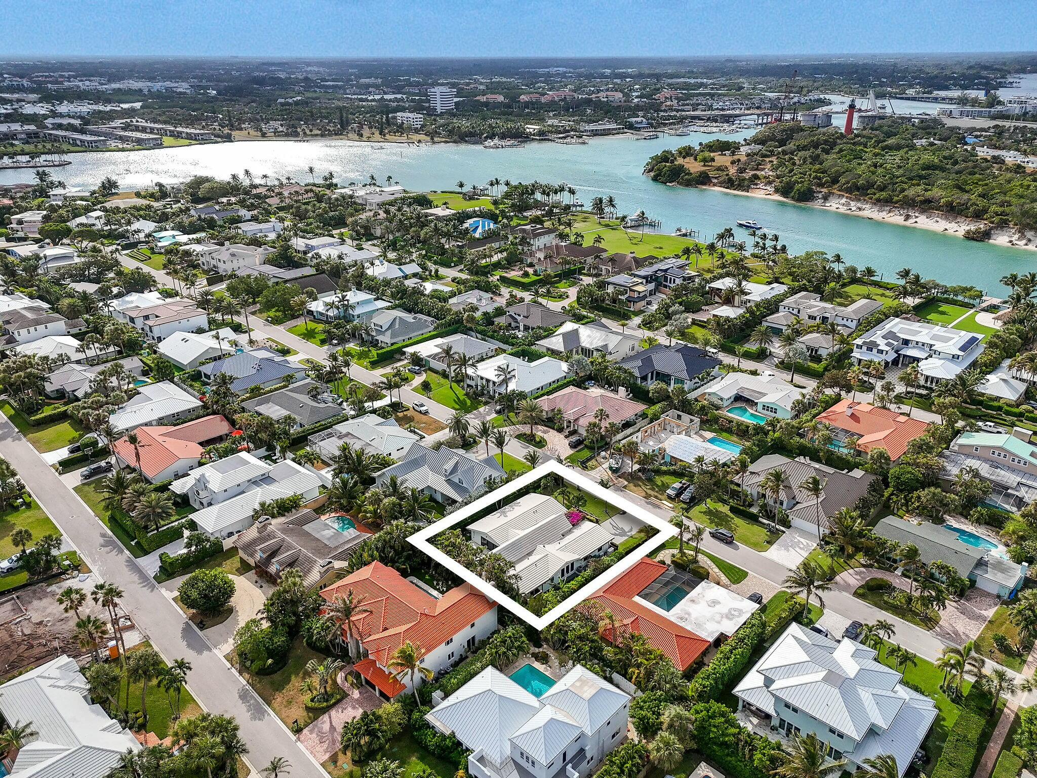 170 Beacon Lane Jupiter Inlet Colony, FL 33469 - Photo 31 of 46 an aerial view of residential houses with outdoor space