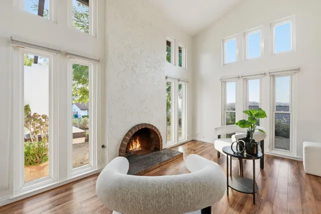 an empty room with a window