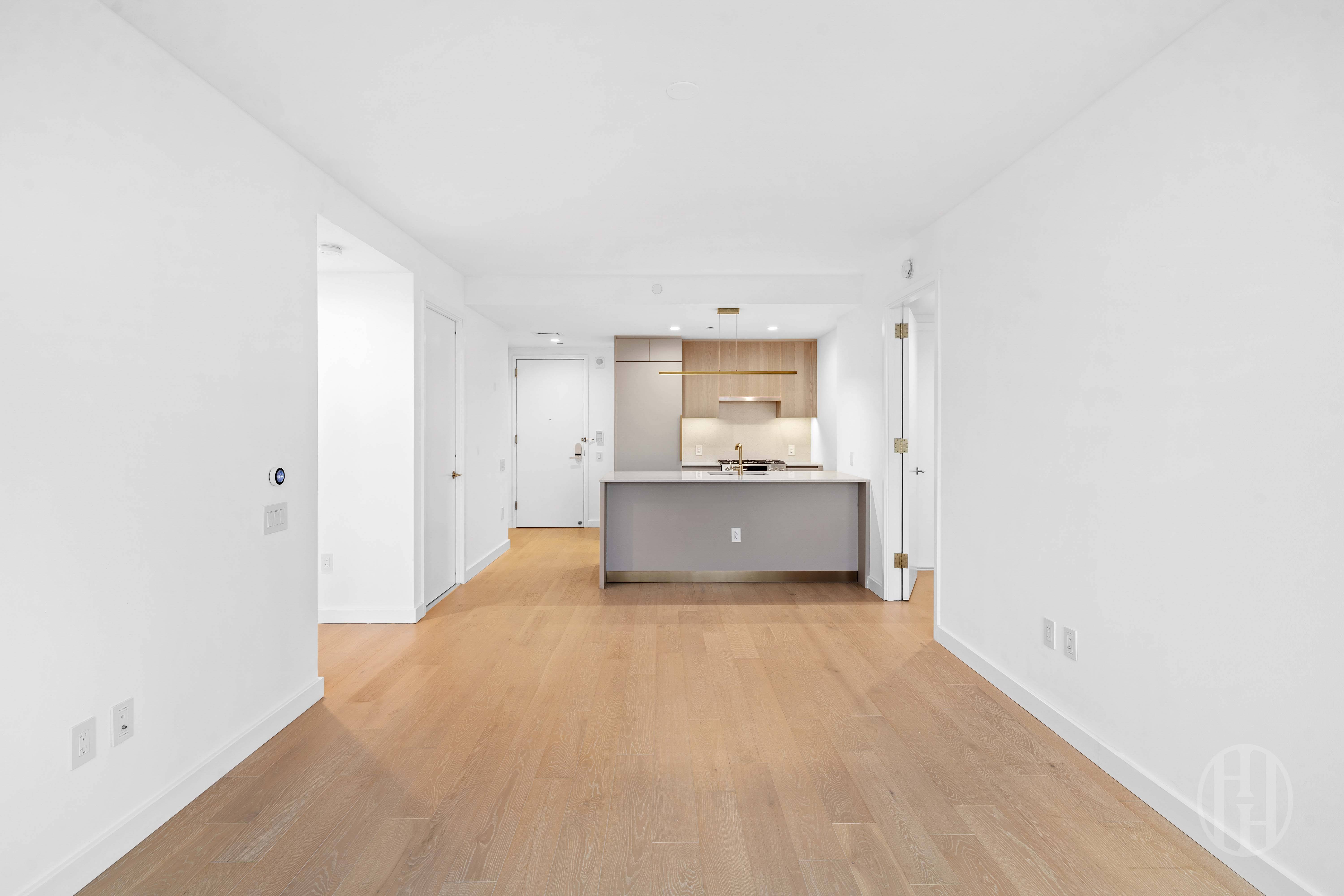 3 Court Square, Unit 5601 Queens, NY 11101 - Photo 7 of 20 a view of a kitchen with a sink and a refrigerator