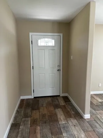 a view of front door