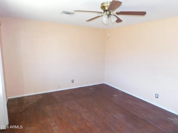 an empty room with a window