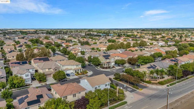 an aerial view of a city