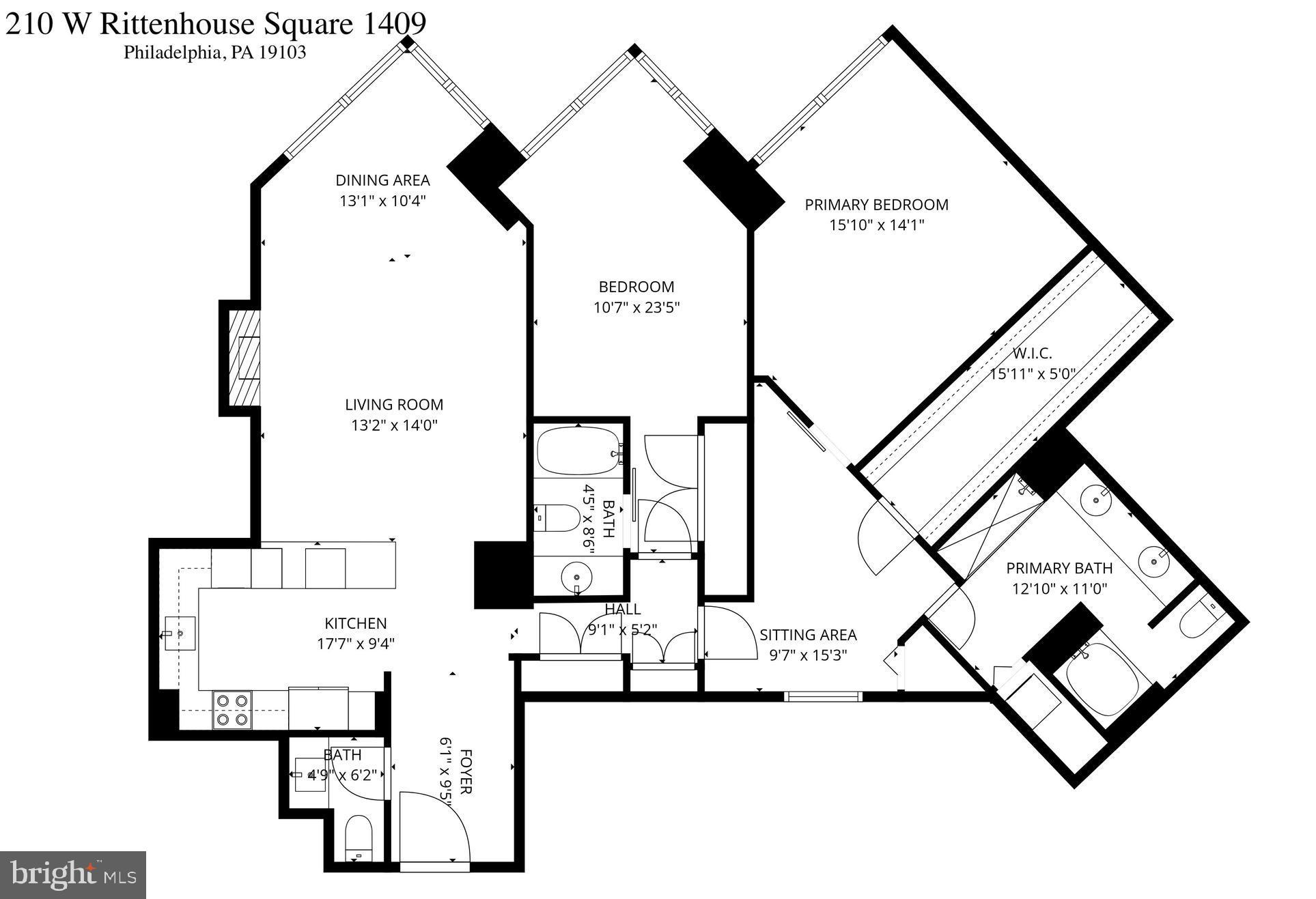 202 West Rittenhouse Square, Unit 1409 Philadelphia, PA 19103 - Photo 29 of 39 a picture of a bathroom