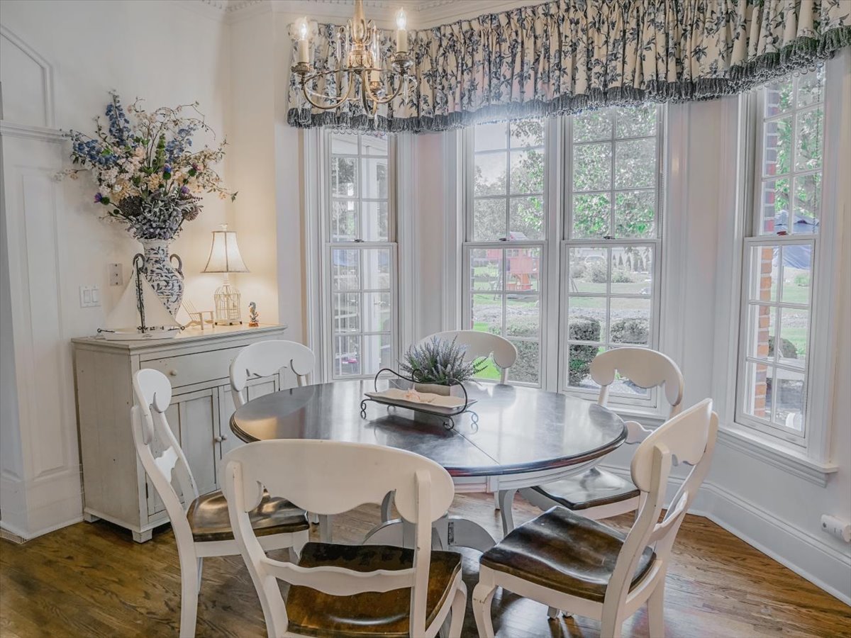 8010 Greenbriar Court Burr Ridge, IL 60527 - Photo 8 of 57 a dining room with furniture a chandelier and wooden floor