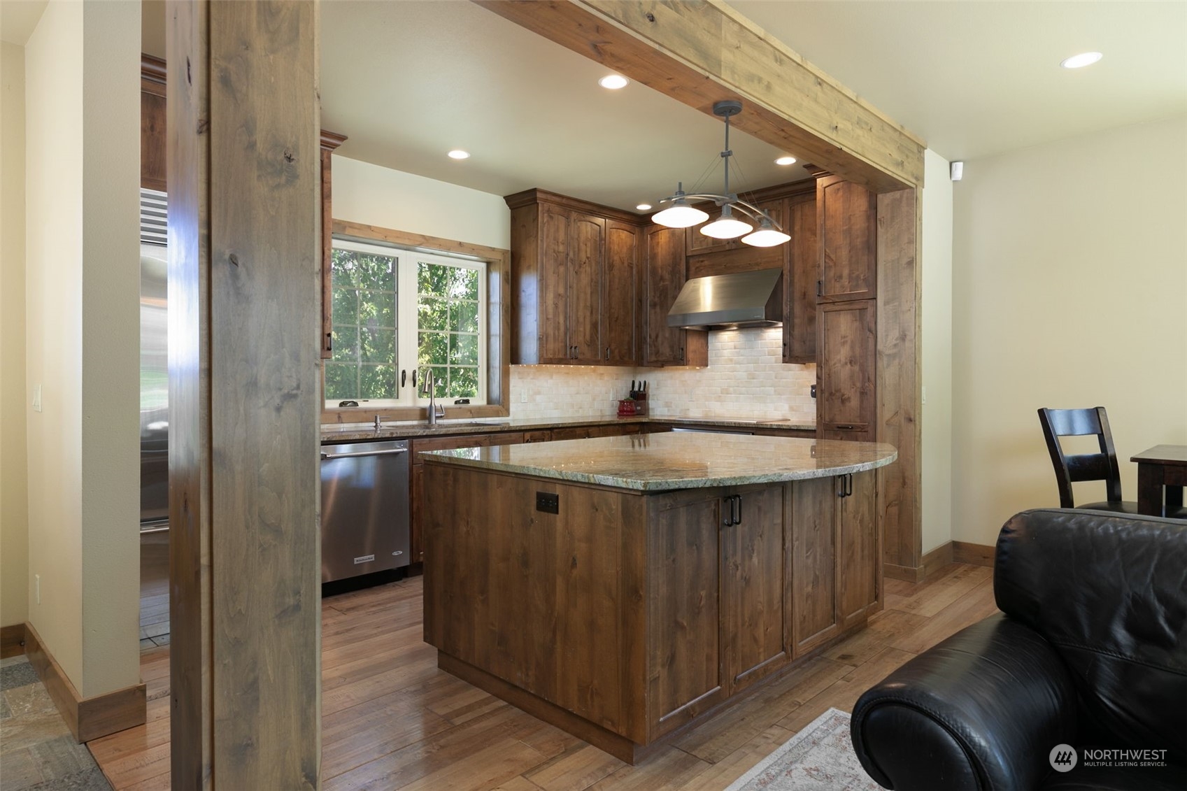 12302 Marble Road Yakima, WA 98908 - Photo 20 of 40 a bathroom with a granite countertop sink and a large mirror