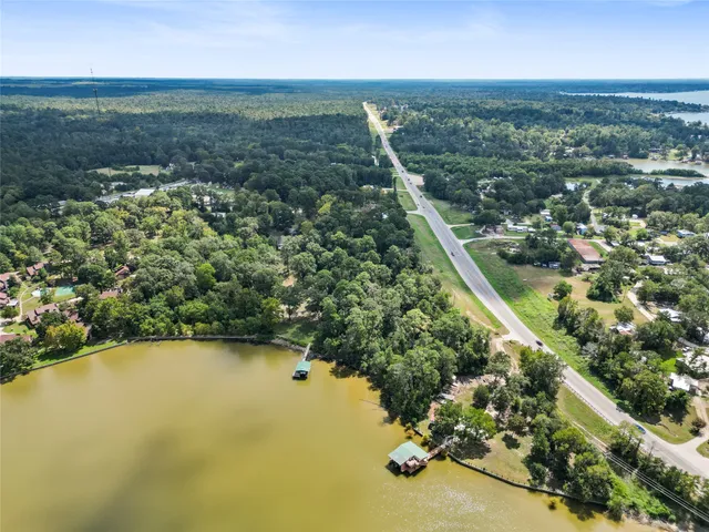 a view of a city with a lake
