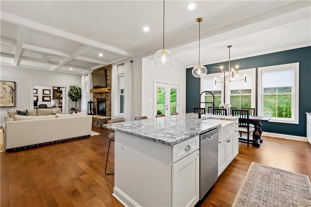406 Silver Crest Drive Venetia, PA 15367 - Photo 6 of 25 a kitchen with center island and a large window