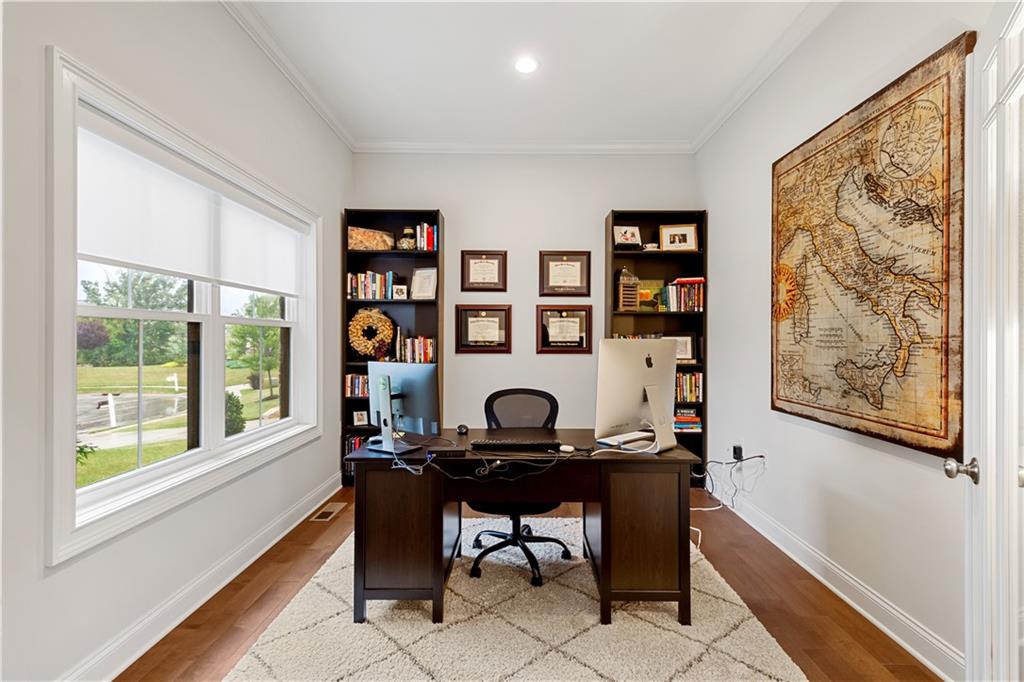 406 Silver Crest Drive Venetia, PA 15367 - Photo 8 of 25 a view of a workspace with furniture and a window