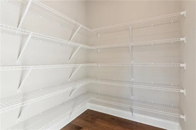 a empty closet with white paint