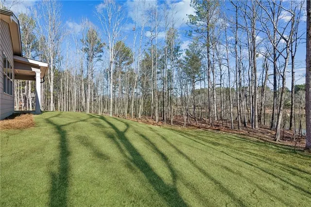a view of outdoor space with green field