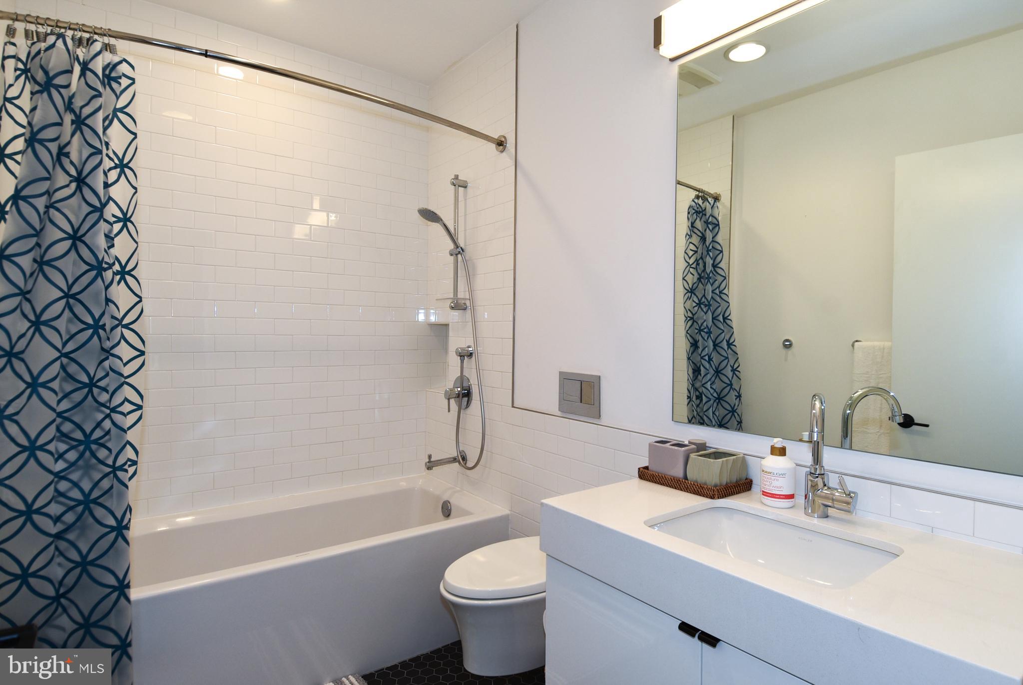 57 N Street Northwest, Unit 225 Washington, DC 20001 - Photo 10 of 38 a bathroom with a sink a toilet and a bathtub