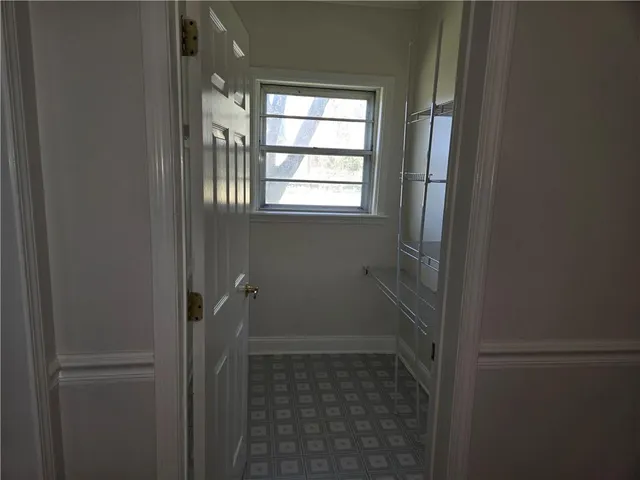 a bathroom with a window