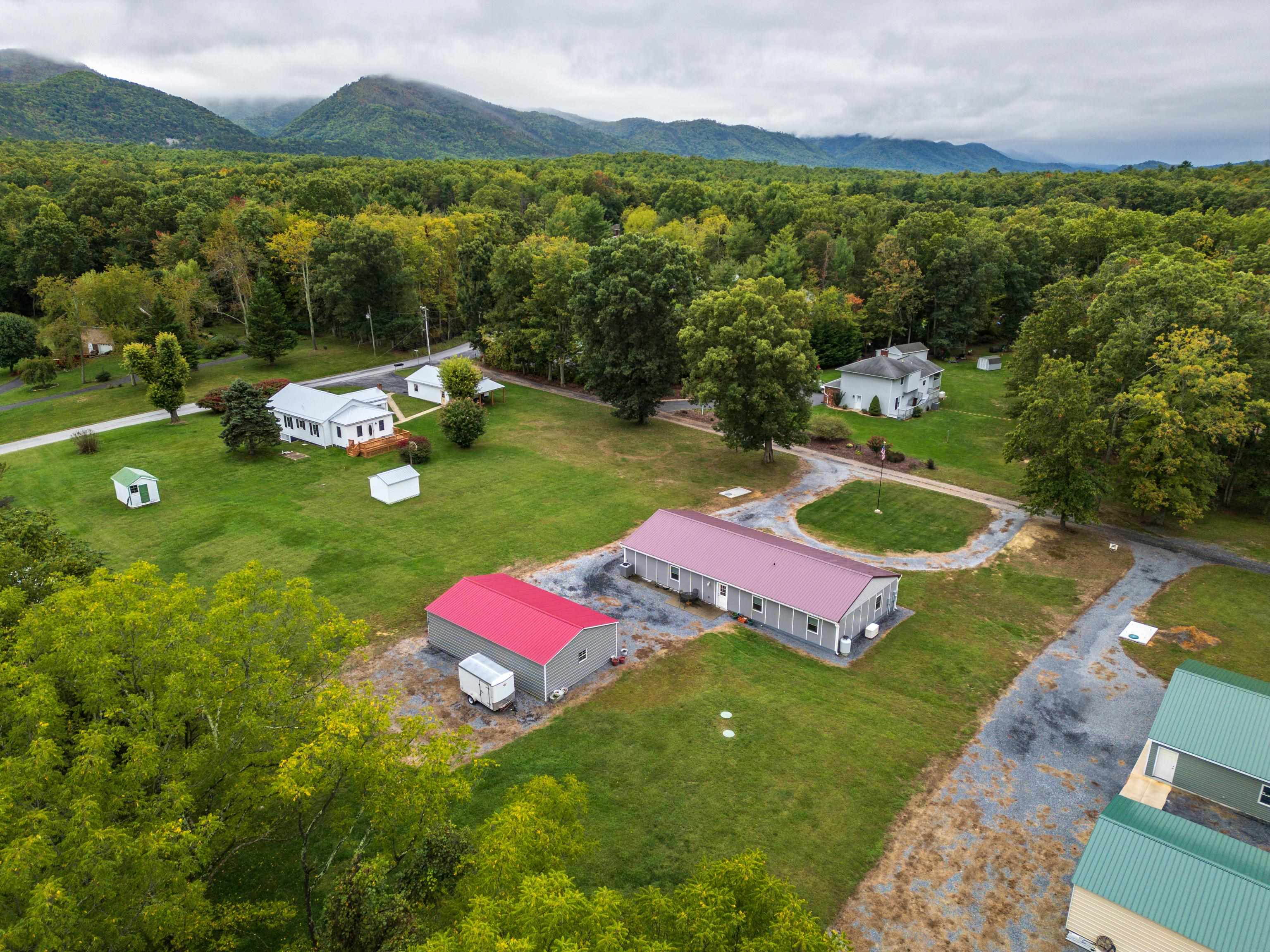 232 Old Back Road Raphine, VA 24472 - Photo 58 of 62 a aerial view of a house with a yard