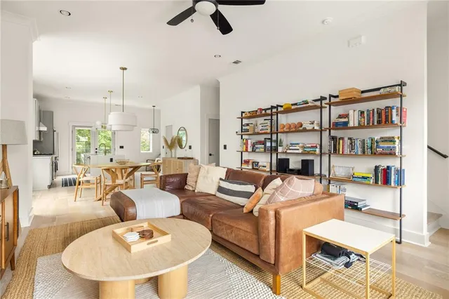 a kitchen with a table and chairs
