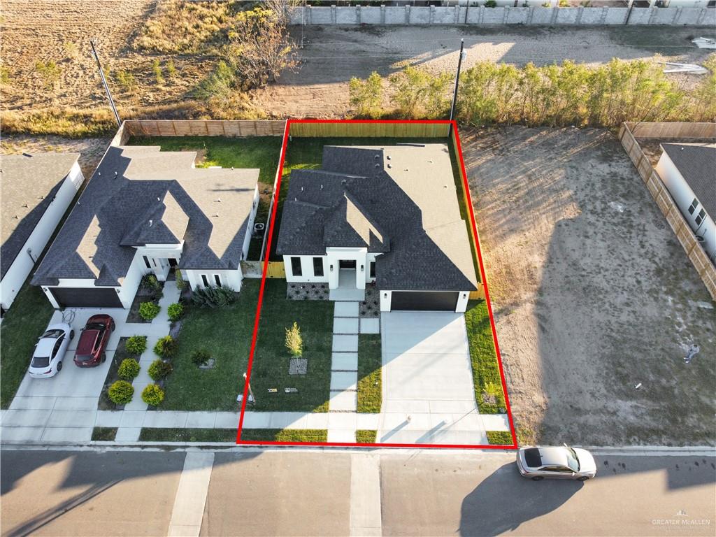 608 Spring Drive Alton, TX 78573 - Photo 26 of 32 Aerial view of property and surrounding area with property parcel outlined