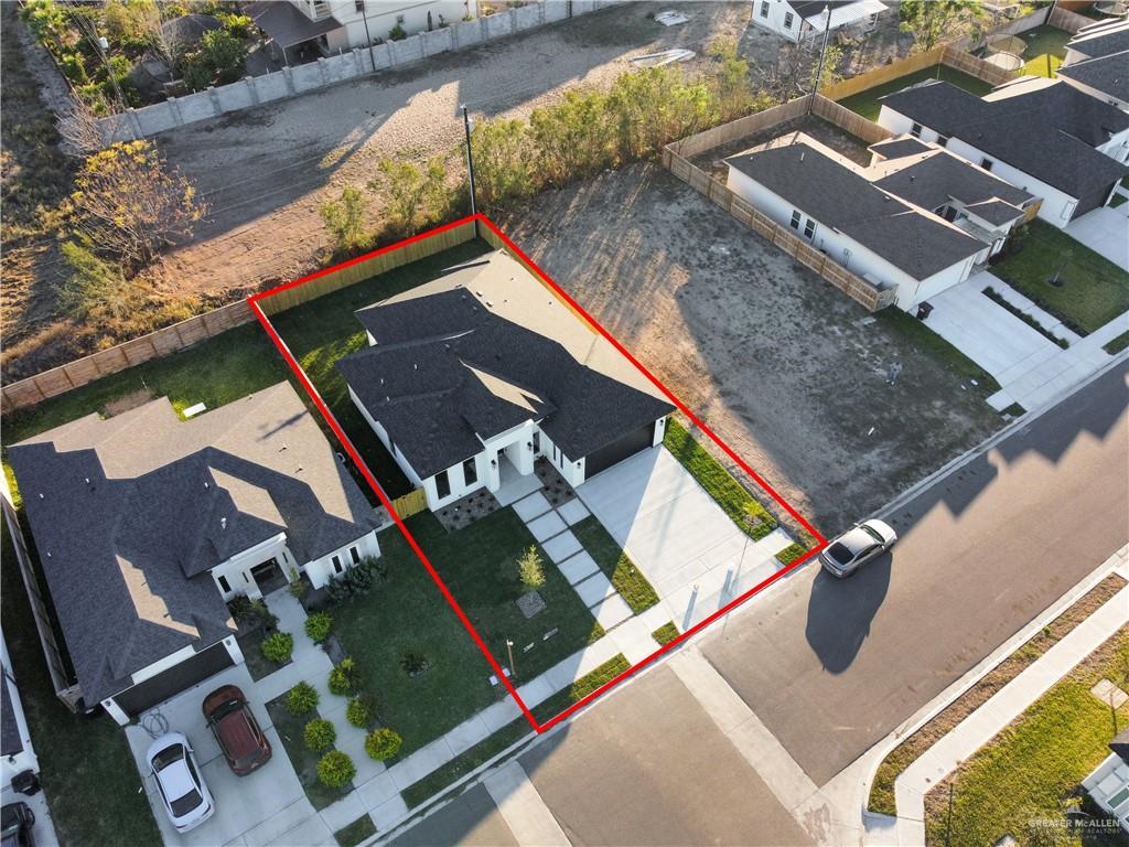 608 Spring Drive Alton, TX 78573 - Photo 28 of 32 Aerial view of residential area with property boundaries highlighted