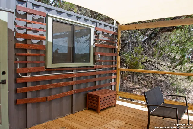 a view of a city with an outdoor space