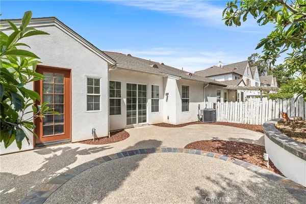 a view of a house with a patio