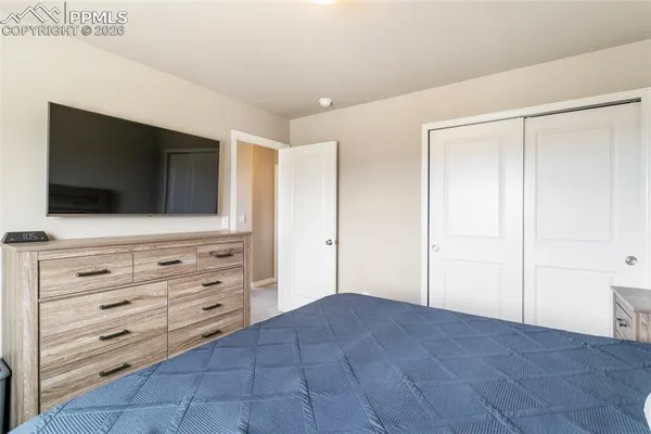 a view of room with flat screen tv