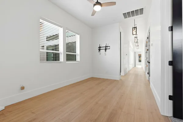 an empty room with a window
