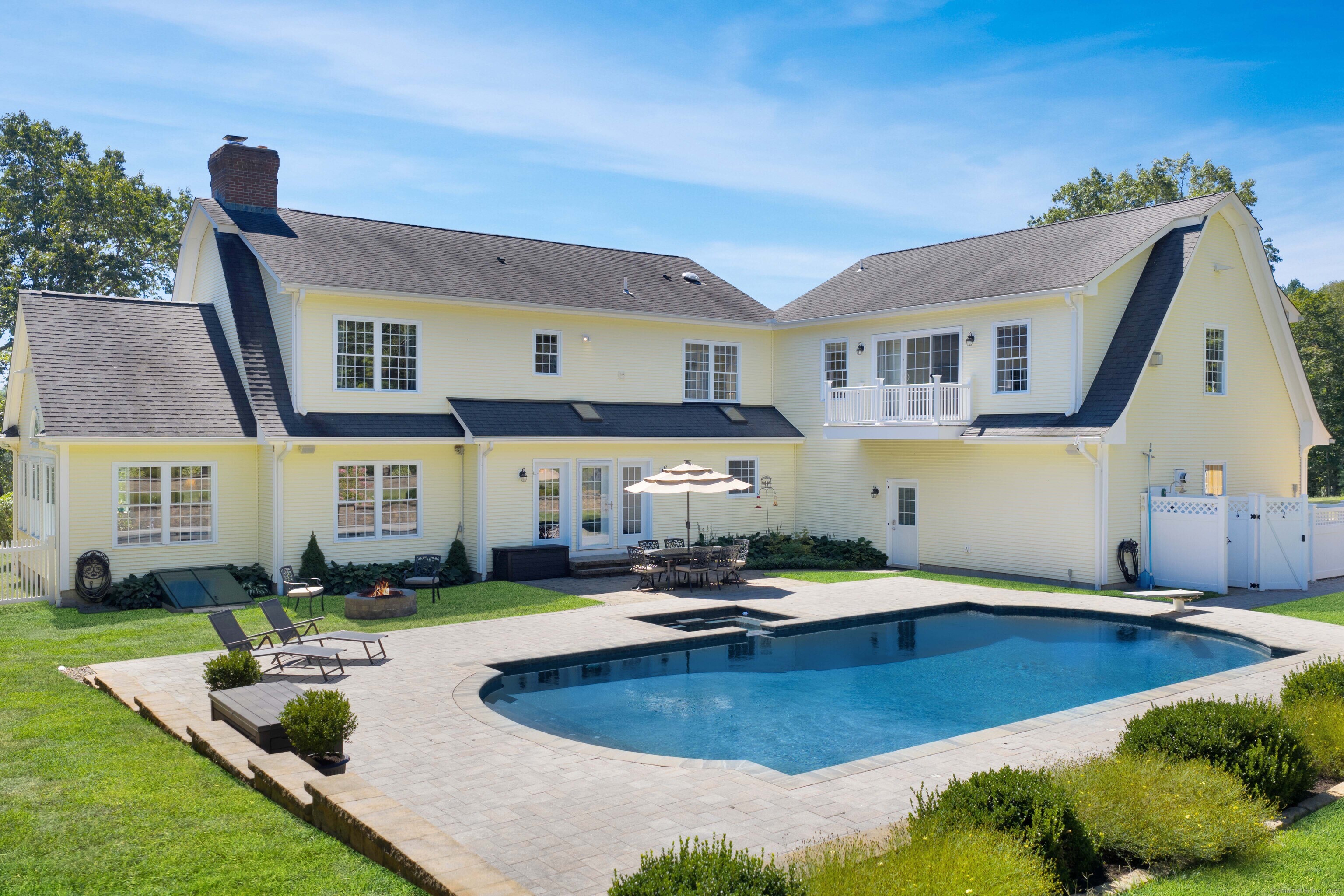 23 Olmstead Road East Haddam, CT 06423 - Photo 2 of 38 a view of a house with swimming pool and furniture