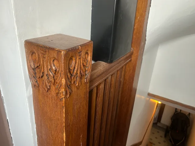 a close view of door