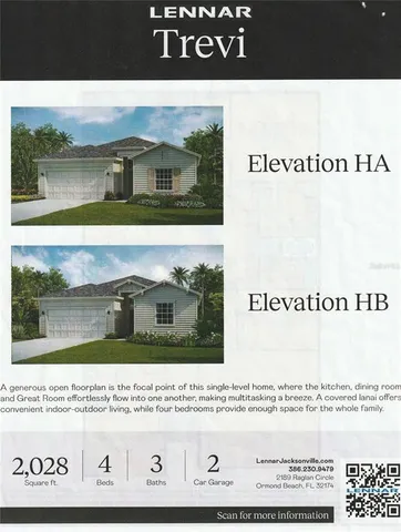 $425,500 | 4138 Clifden Drive, Ormond Beach, FL 32174