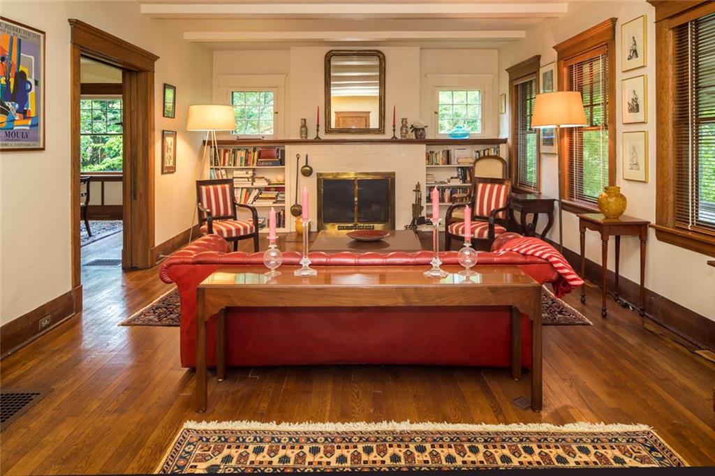 14 Terrace Road Rosslyn Farms, PA 15106 - Photo 3 of 20 Extraordinary living room with rich hardwood floors...