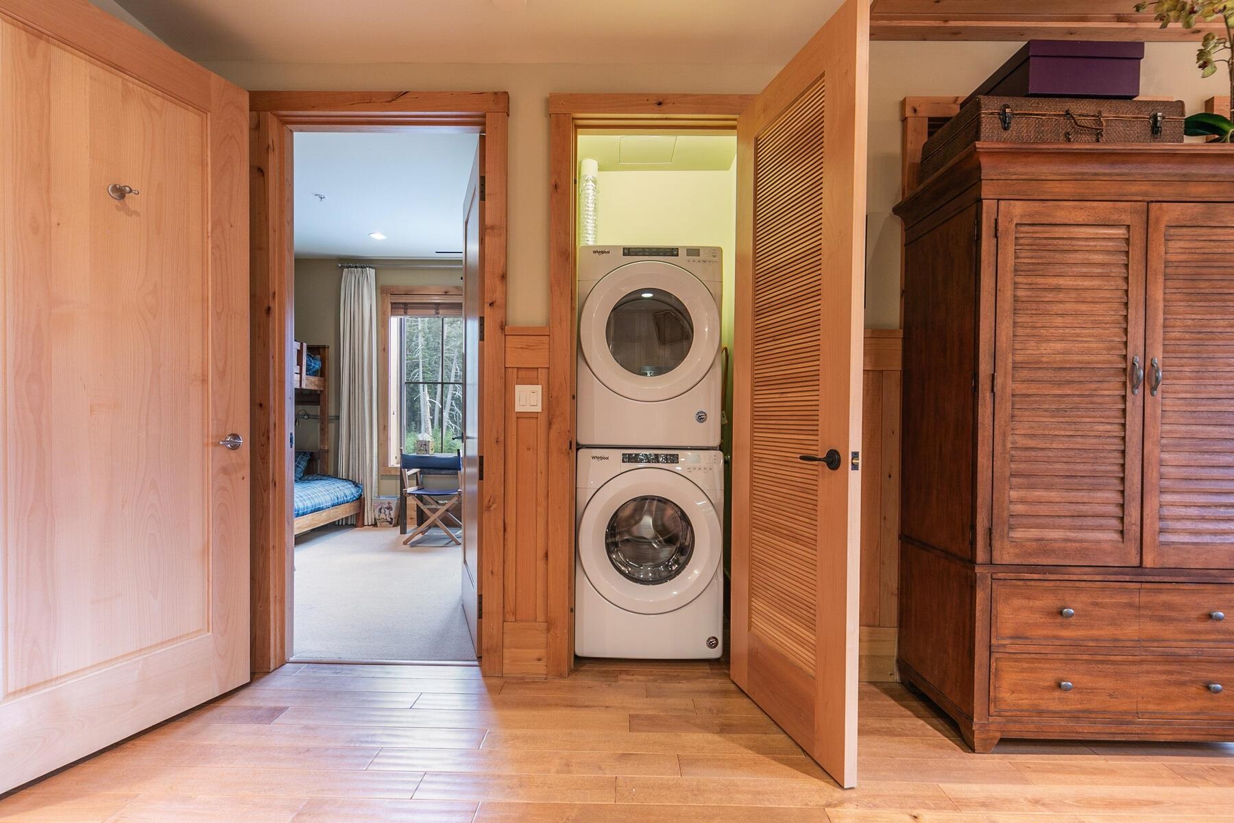 600 Sugar Bowl Road, Unit 211 Truckee, CA 96161 - Photo 15 of 21 a view of a storage & utility room with washer and dryer