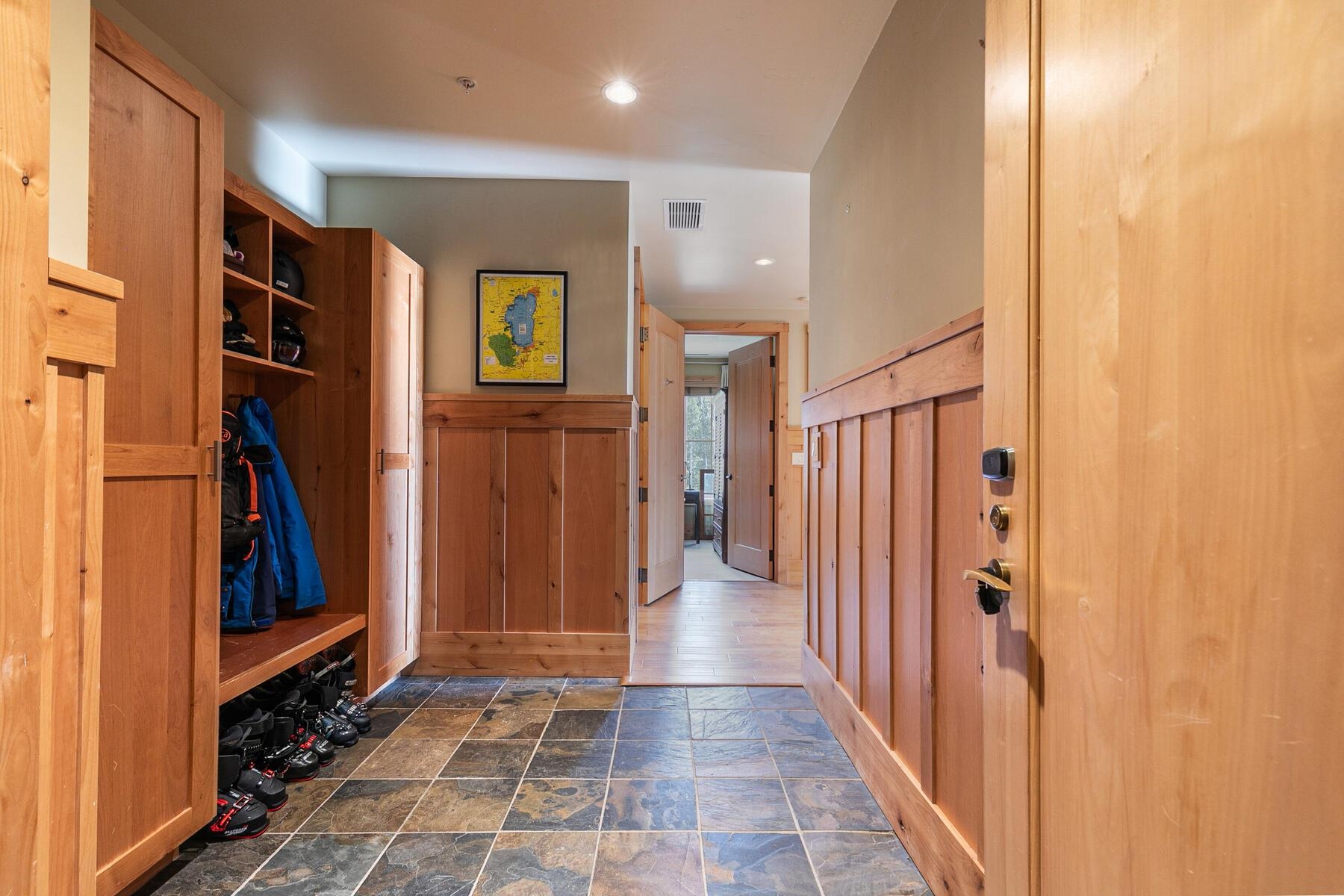 600 Sugar Bowl Road, Unit 211 Truckee, CA 96161 - Photo 17 of 21 a view of a hallway with wooden shelves